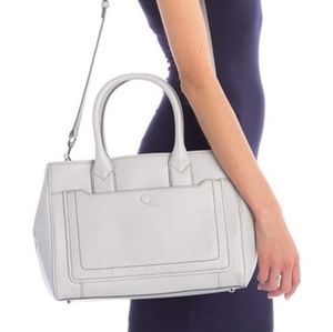 Marc Jacobs Empire City Light Grey Pebbled Leather Satchel